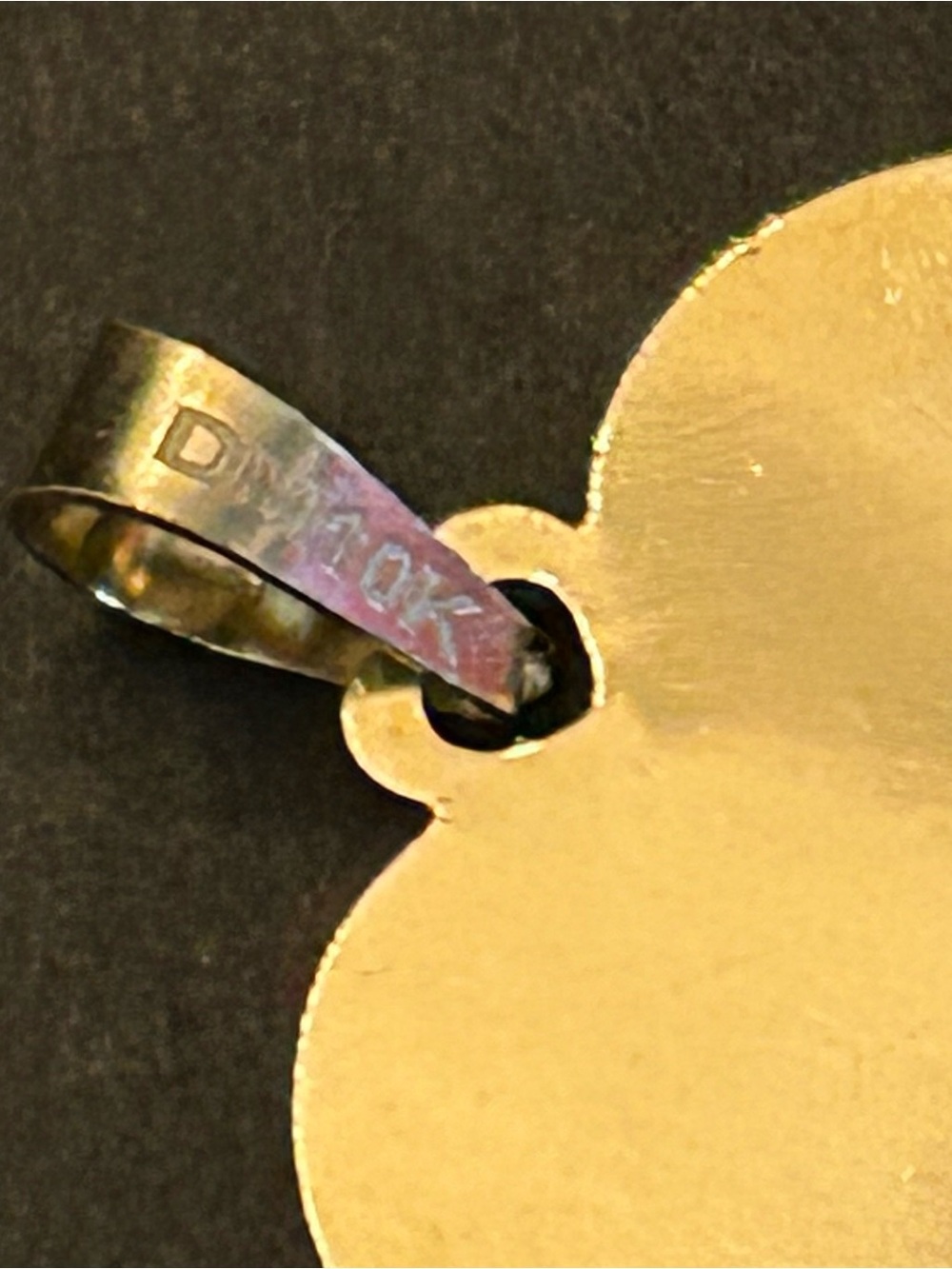 Solid 10KT Two-Tone Gold Heart Pendant with Virgin Mary Medallion - Picture 3 of 10